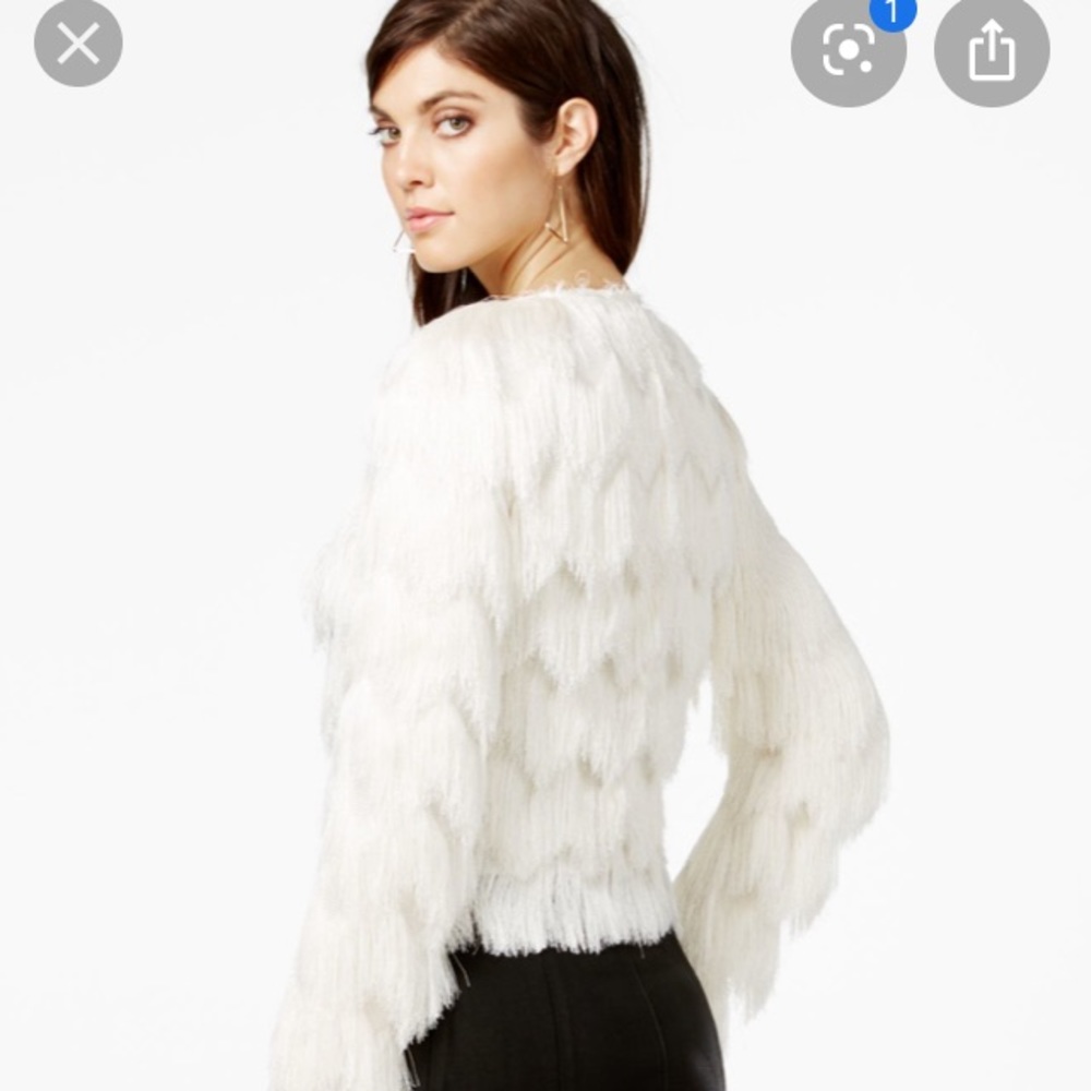 Guess White Fringe Jacket NWOT ๐ฅฐ๐๐ - Picture 2 of 4